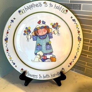 Decorative Platter. Gardening Theme.  12 inch diameter